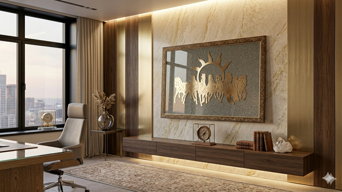 Oracle Horizon 7 Horses Pyrite Frames 36x24 inch