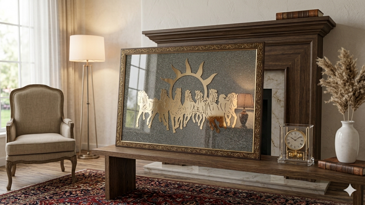Oracle Horizon 7 Horses Pyrite Frames 36x24 inch