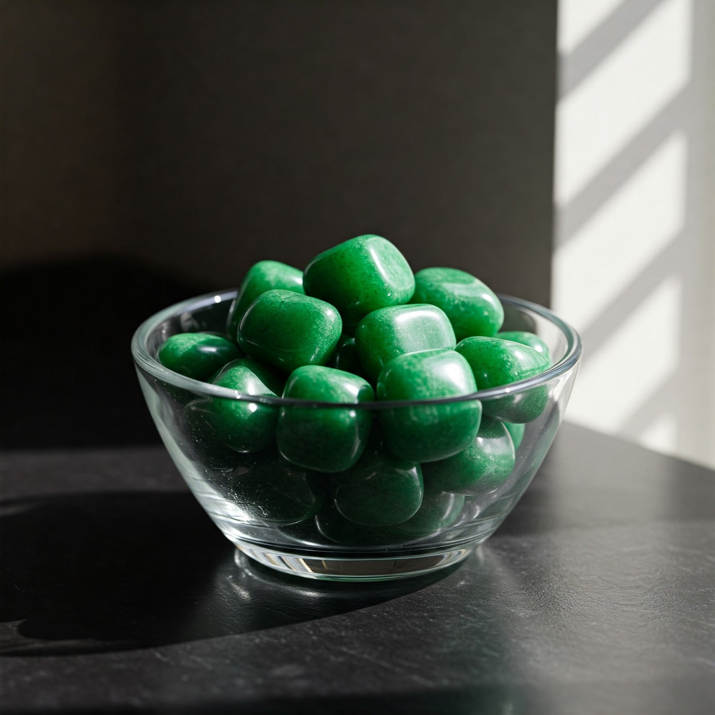 Green Jade Crystal Tumbles: Abundance, Harmony