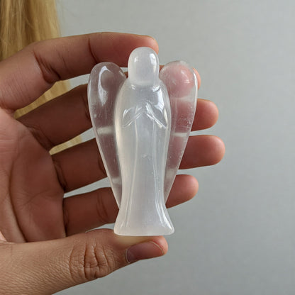 Selenite Angel (2 inches) - Divine protection, Guidance, and Spiritual growth