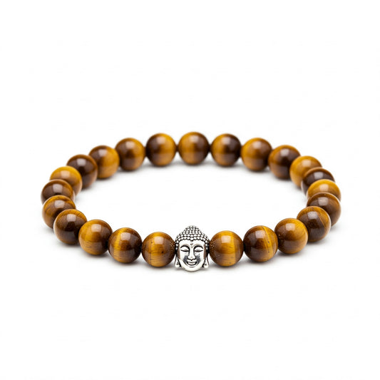 Tiger Eye  Crystal Bracelet | Lab Certified | For focus, clarity, confidence and courage - Unisex, 8 mm beads Bracelet