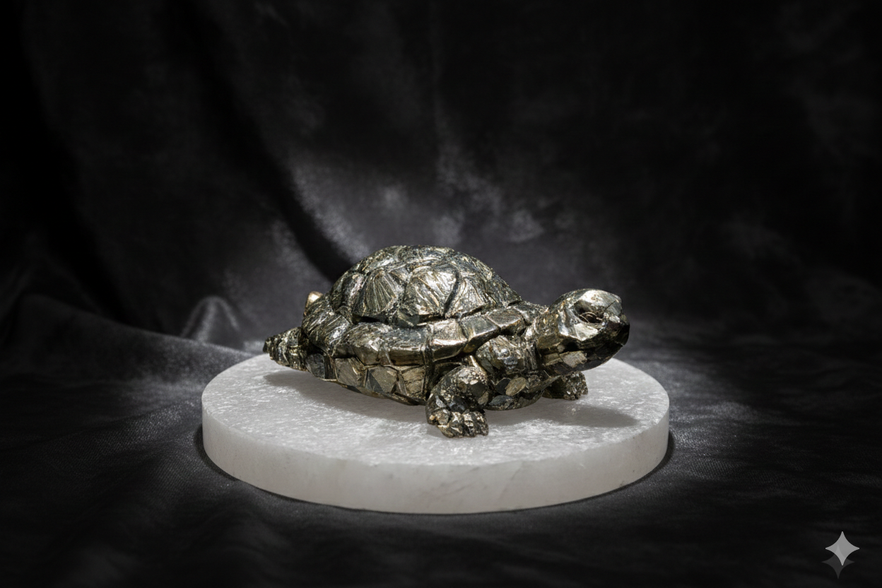 Pyrite Tortoise – The Guardian of Wealth, Stability & Long-Lasting Success