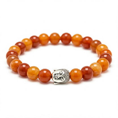 Carnelian  Crystal Bracelet | Lab Certified | For motivation, confidence, vitality and energy | For Body Builders - Unisex