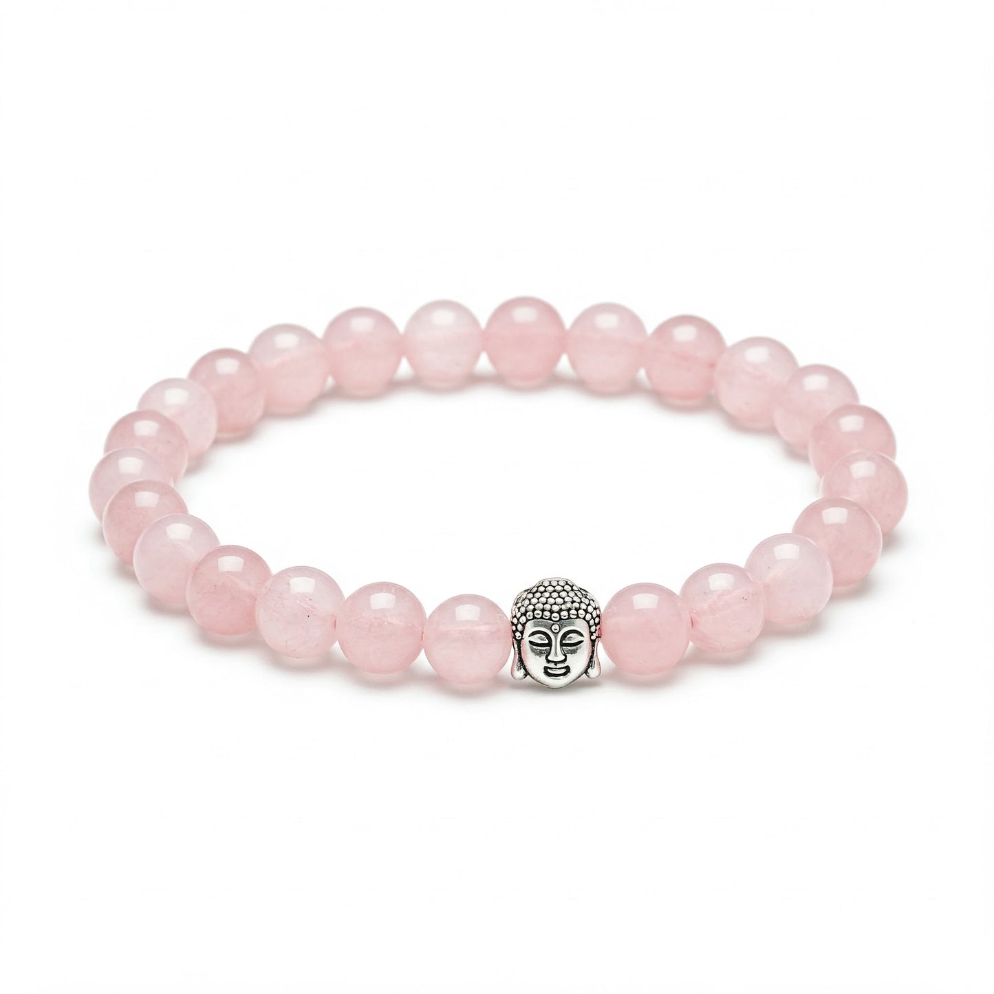 Rose Quartz  Crystal Bracelet | Lab Certified | For love, harmony, self love and emotional balance - Unisex, 8 mm beads Bracelet