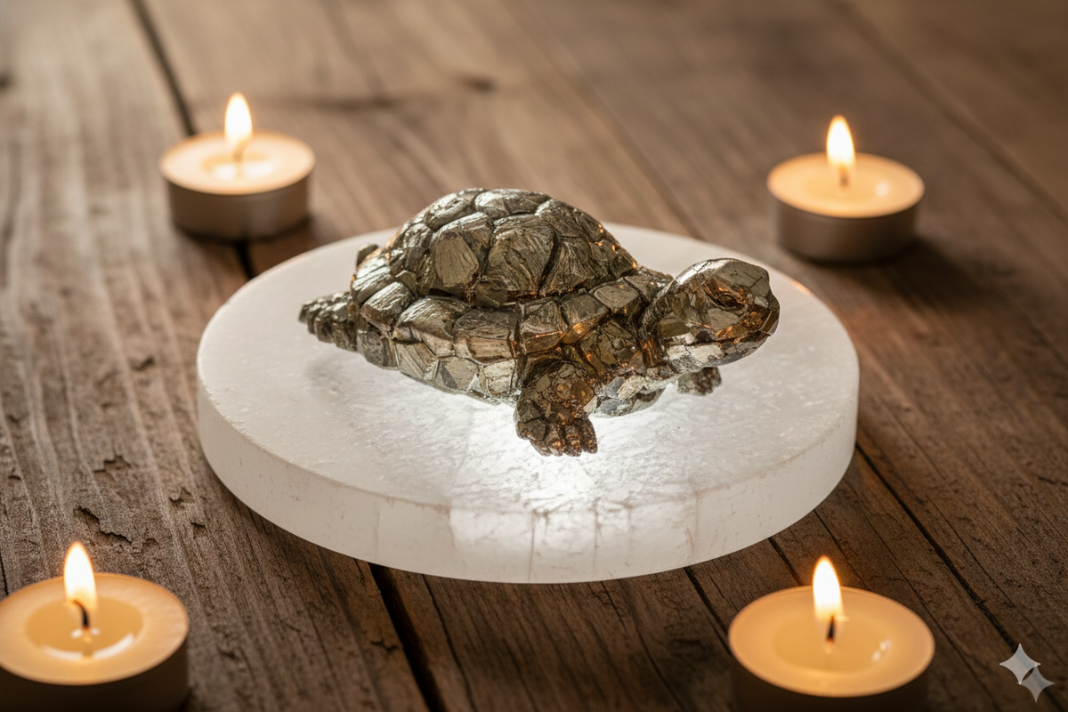 Pyrite Tortoise – The Guardian of Wealth, Stability & Long-Lasting Success