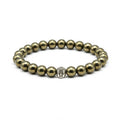 Pyrite  Crystal Bracelet | Lab Certified | For Financial Gains, Abundance and Prosperity | Money Mangnet - Unisex, 8 mm beads Bracelet