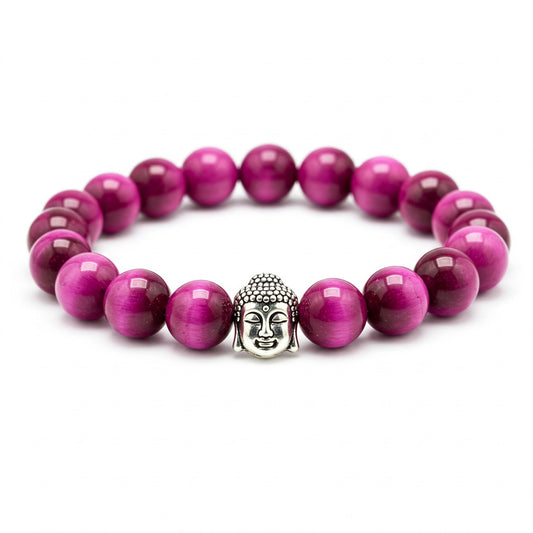 Pink Tiger Eye  Crystal Bracelet | Lab Certified | For Confidence, Emotional  and Courage - Unisex, 8 mm beads Bracelet