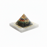 Sampurna Dhan Shakti Combo – Selenite Cleansing Tray & Energy Pyramid