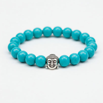 Turquoise  Crystal Bracelet | Lab Certified | For , protection, communication and promotes harmony and balance - Unisex, 8 mm beads Bracelet