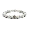 Howlite  Crystal Bracelet | Lab Certified | For reducing anxiety and stress - Unisex, 8 mm beads Bracelet