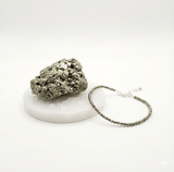 Oracle Horizon – Raw Pyrite Abundance Combo ✨ Pyrite Anklet + Raw Pyrite Stone | FREE Selenite Cleansing Tray