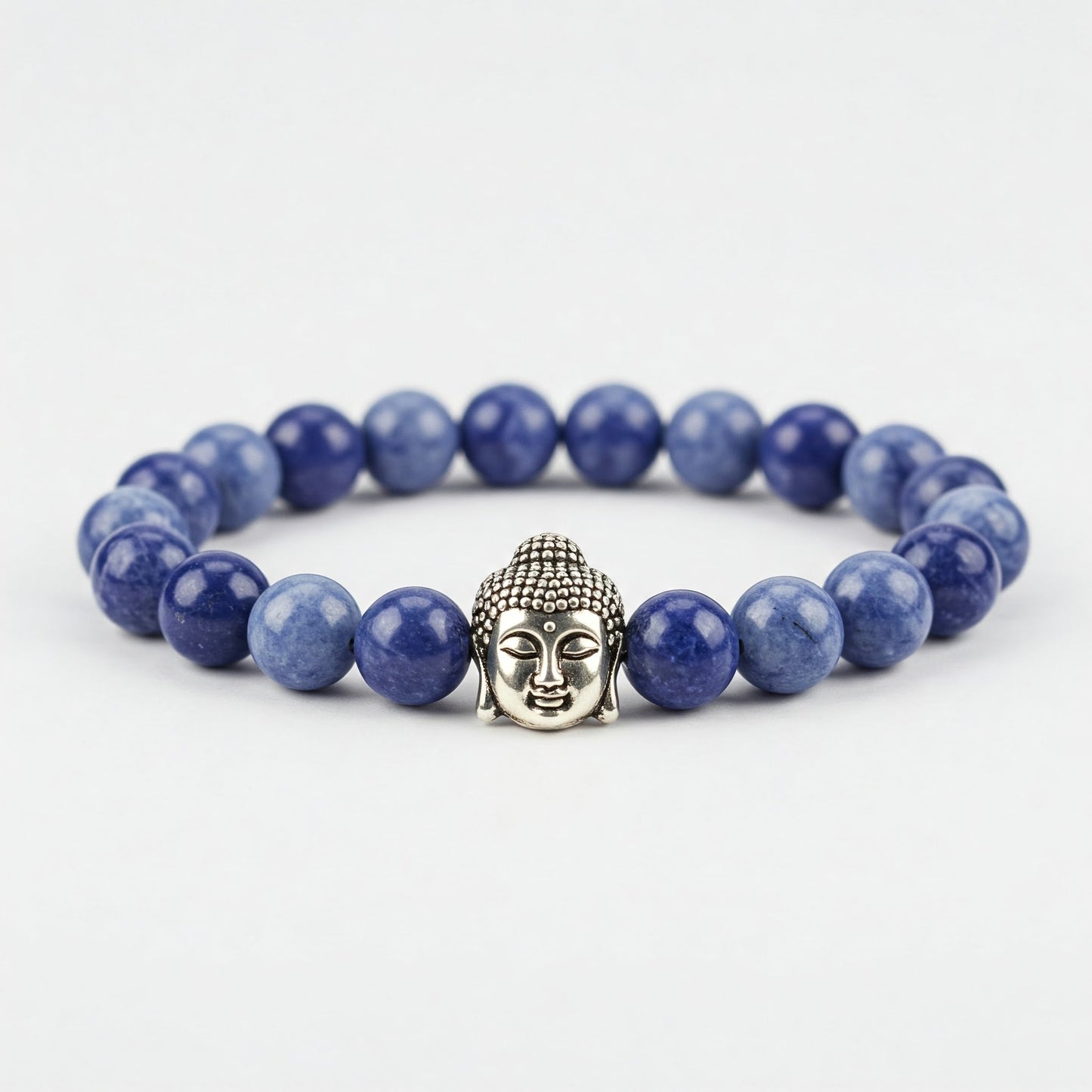 Sodalite  Crystal Bracelet | Lab Certified | For mental clarity, focus, communication and balance throat chakra - Unisex, 8 mm beads Bracelet