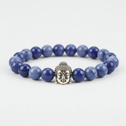 Sodalite  Crystal Bracelet | Lab Certified | For mental clarity, focus, communication and balance throat chakra - Unisex, 8 mm beads Bracelet