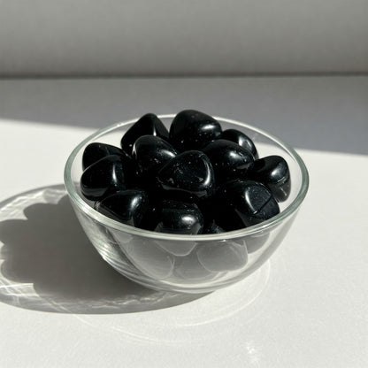 Black Obsidian Crystal Tumbles: Grounding, Protection, and Clarity