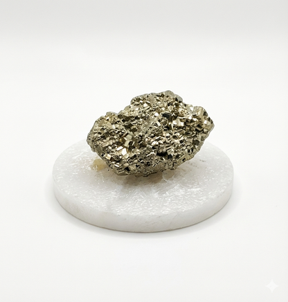 Pyrite Abundance Stone with Raw Selenite Charging Tray