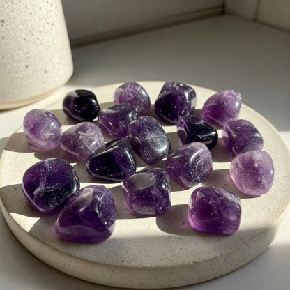 Amethyst Crystal Tumbles: Harness Tranquility, Intuition, and Spiritual Growth