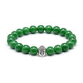 Green Jade  Crystal Bracelet | Lab Certified | For Abundance and Prosperity and Heart Chakra  - Unisex, 8 mm beads Bracelet