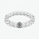 Clear Quartz  Crystal Bracelet | Lab Certified | Amplifies Energy, Enhances Clarity and focus - Unisex, 8 mm beads Bracelet
