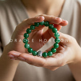 Green Jade  Crystal Bracelet | Lab Certified | For Abundance and Prosperity and Heart Chakra  - Unisex, 8 mm beads Bracelet