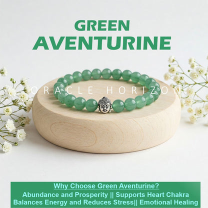 Green Aventurine  Crystal Bracelet | Lab Certified | For Abundance and Prosperity and Heart Chakra Healing - Unisex, 8 mm beads Bracelet