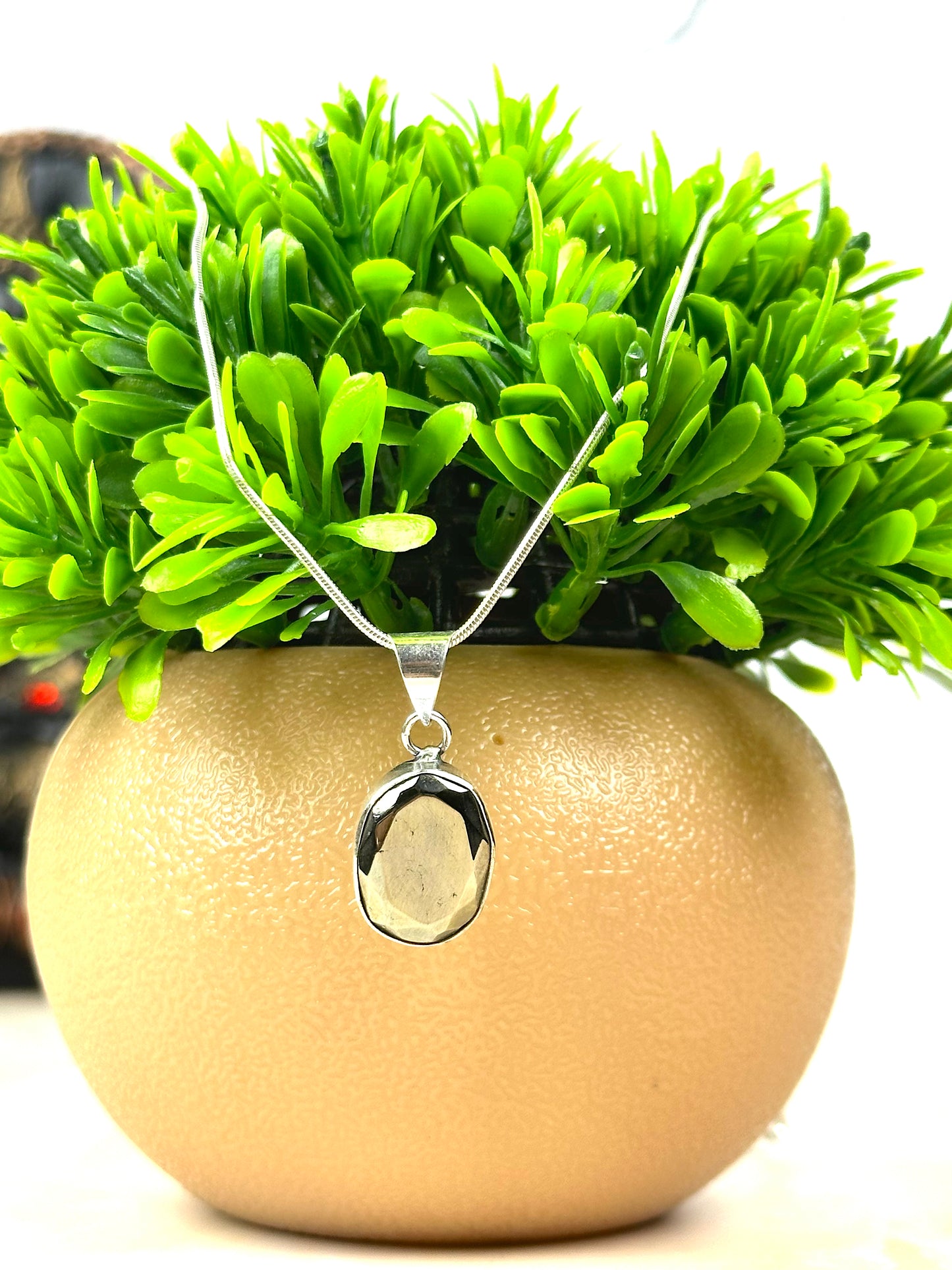 Natural Pyrite  Crystal Pendant | Lab Certified | For Growth, Abundance and Prosperity - Unisex