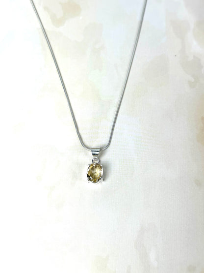 Natural Citrine  Crystal Pendant | Lab Certified | For Growth, abundance and confidence - Women