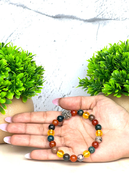 Vitality Power  Crystal Bracelet | Lab Certified | Promotes Fitness, Strength, Focus and Blood Circulation - Unisex, 8 mm beads Bracelet