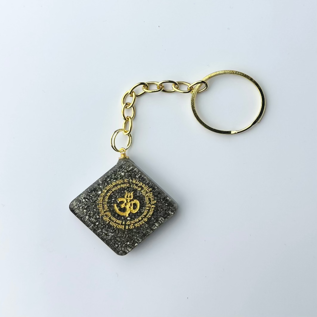 Pyrite Keychain: Unlock Prosperity, Confidence, and Protection