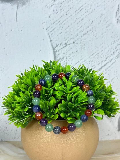 Weight Loss Bracelet: Green Aventurine, Sodalite, Amethyst & Carnelian