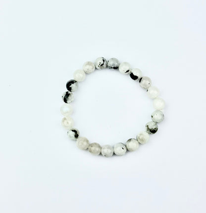 Rainbow Moonstone  Crystal Bracelet | Lab Certified | Enhances Fertility, Balances Sacral Chakra and Third Eye Chakra - Unisex, 8 mm beads Bracelet