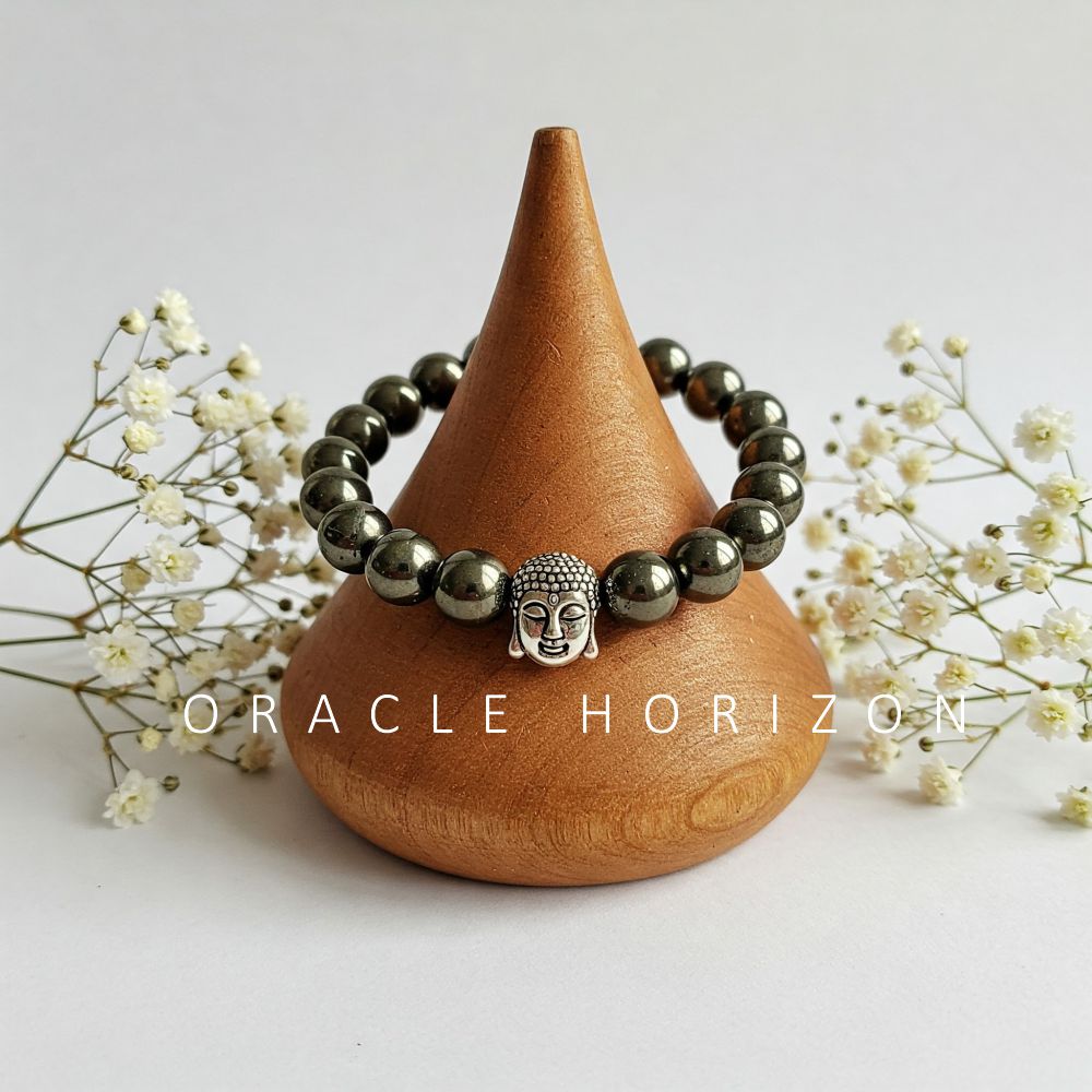 Pyrite  Crystal Bracelet | Lab Certified | For Financial Gains, Abundance and Prosperity | Money Mangnet - Unisex, 8 mm beads Bracelet