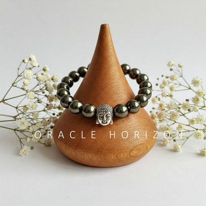Pyrite  Crystal Bracelet | Lab Certified | For Financial Gains, Abundance and Prosperity | Money Mangnet - Unisex, 8 mm beads Bracelet