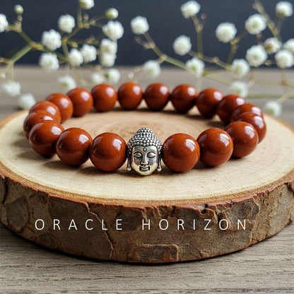Red Jasper Healing Crystal Bracelet | Lab Certified | For Grounding, stability, vitality and energy | For Body Builders - Unisex, 8 mm beads Bracelet