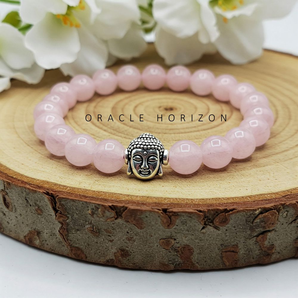 Rose Quartz  Crystal Bracelet | Lab Certified | For love, harmony, self love and emotional balance - Unisex, 8 mm beads Bracelet