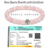 Rose Quartz  Crystal Bracelet | Lab Certified | For love, harmony, self love and emotional balance - Unisex, 8 mm beads Bracelet