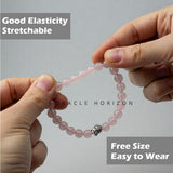 Rose Quartz  Crystal Bracelet | Lab Certified | For love, harmony, self love and emotional balance - Unisex, 8 mm beads Bracelet