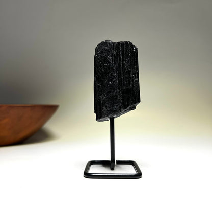 Black Tourmaline Crystal Stand | Protect Against Negativity | Grounding and Stability