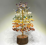7 Chakra Crystal Tree Wooden Base- A Beautiful Tool for Energy Alignment and