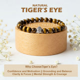 Tiger Eye  Crystal Bracelet | Lab Certified | For focus, clarity, confidence and courage - Unisex, 8 mm beads Bracelet
