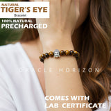 Tiger Eye  Crystal Bracelet | Lab Certified | For focus, clarity, confidence and courage - Unisex, 8 mm beads Bracelet