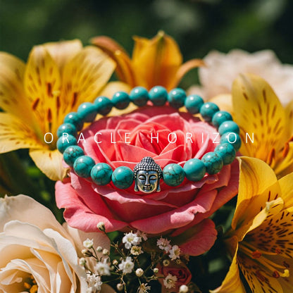 Turquoise  Crystal Bracelet | Lab Certified | For , protection, communication and promotes harmony and balance - Unisex, 8 mm beads Bracelet