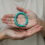 Turquoise  Crystal Bracelet | Lab Certified | For , protection, communication and promotes harmony and balance - Unisex, 8 mm beads Bracelet