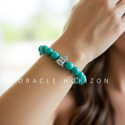 Turquoise  Crystal Bracelet | Lab Certified | For , protection, communication and promotes harmony and balance - Unisex, 8 mm beads Bracelet
