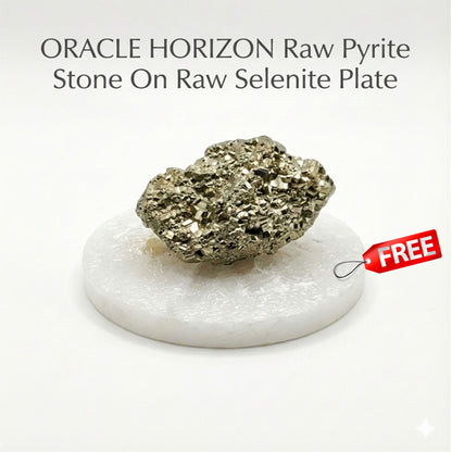 Pyrite Abundance Stone with Raw Selenite Charging Tray
