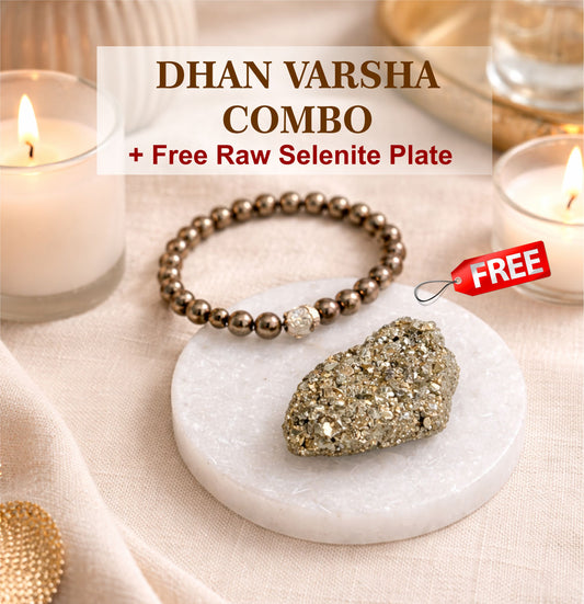 Dhan Varsha Combo ✨ Abundance & Wealth Attraction Set with FREE Selenite Tray