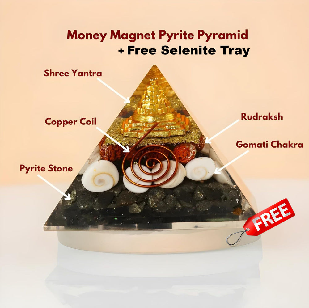 Money Magnet Combo – Buy Money Magnet Pyramid & Get a Selenite Charging Tray FREE || PRE-ENERGIZED FOR MAXIMUM RESULTS
