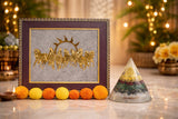 Oracle Horizon – 7 Horse Raw Pyrite Frame with Money Magnet Cone Power Combo for Wealth Flow • Success • Financial Stability