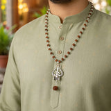 Shiv Rudraksha Mala with Om Shiva Trishul Pendant