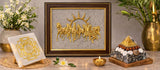 Prosperity Energy Combo - 7 Horse Pyrite Frame (14" X 14") + Money Magnet Pyramid + Selenite Tray