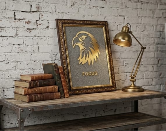 Focus: Eagle Blue-Eye Sentinel Pyrite Frame